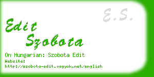 edit szobota business card